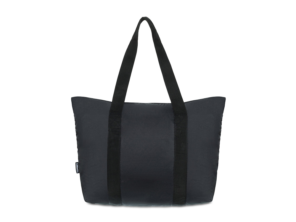 Сумка складная TORBER, черный, полиэстер, 48x33x12 см Сумка складная TORBER, черный, полиэстер, 48x33x12 см