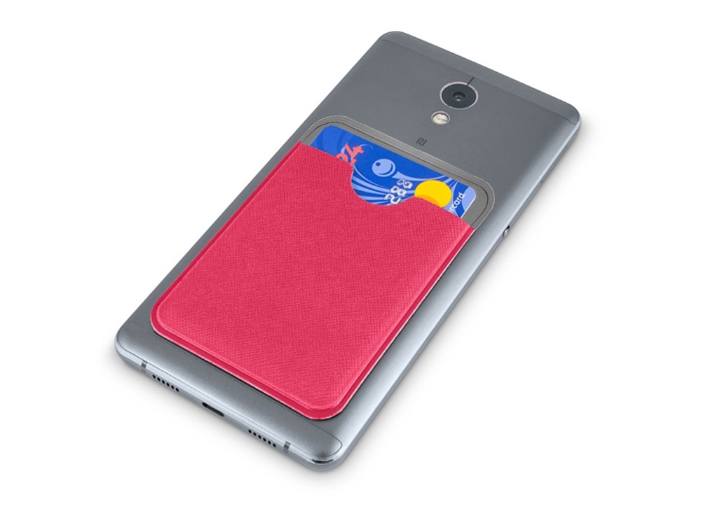 Чехол-картхолдер Favor на клеевой основе на телефон для пластиковых карт и и карт доступа, маджента