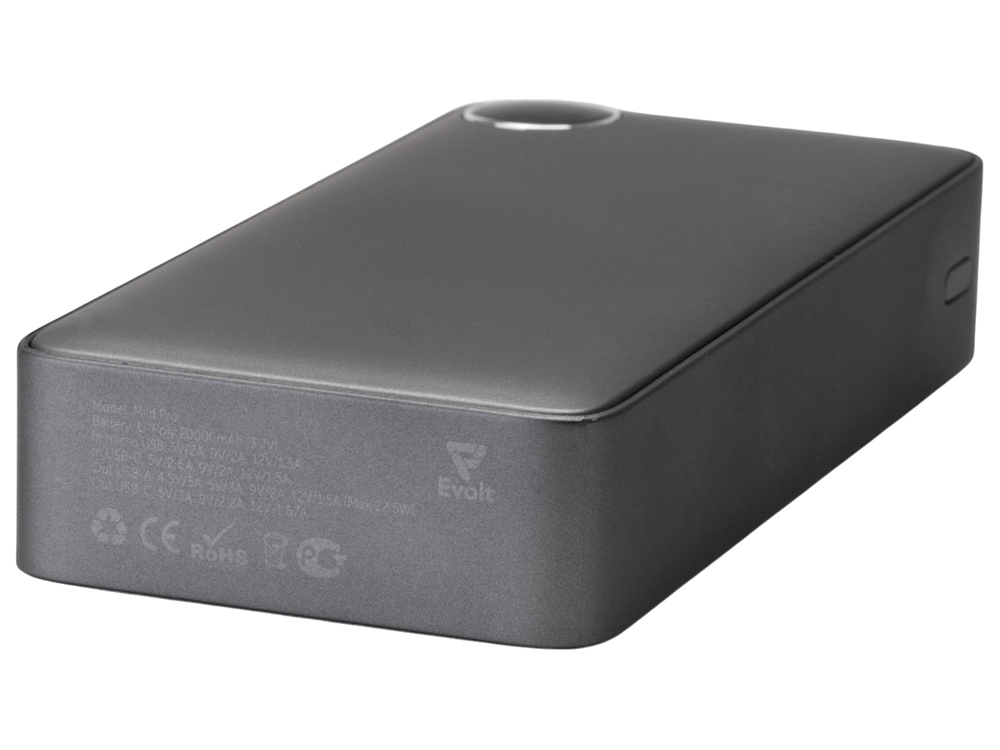 Внешний аккумулятор Mild Pro c быстрой зарядкой QC/PD, 20 000 mAh, серый (Р)