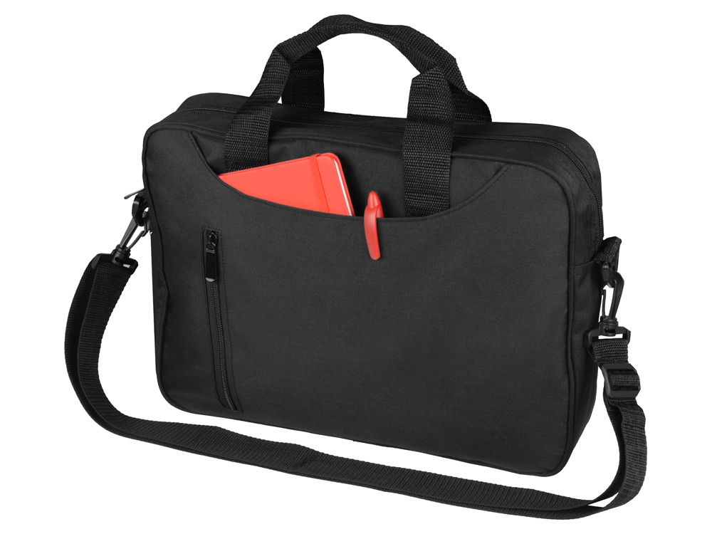 Сумка для ноутбука Wing с вертикальным наружным карманом, черный (Р) Сумка для ноутбука Wing с вертикальным наружным карманом, черный (Р)