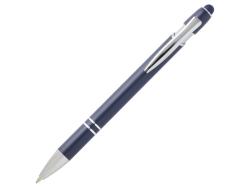 Kish шариковая ручка с серебристой отделкой - Темно - синий (черные чернила)