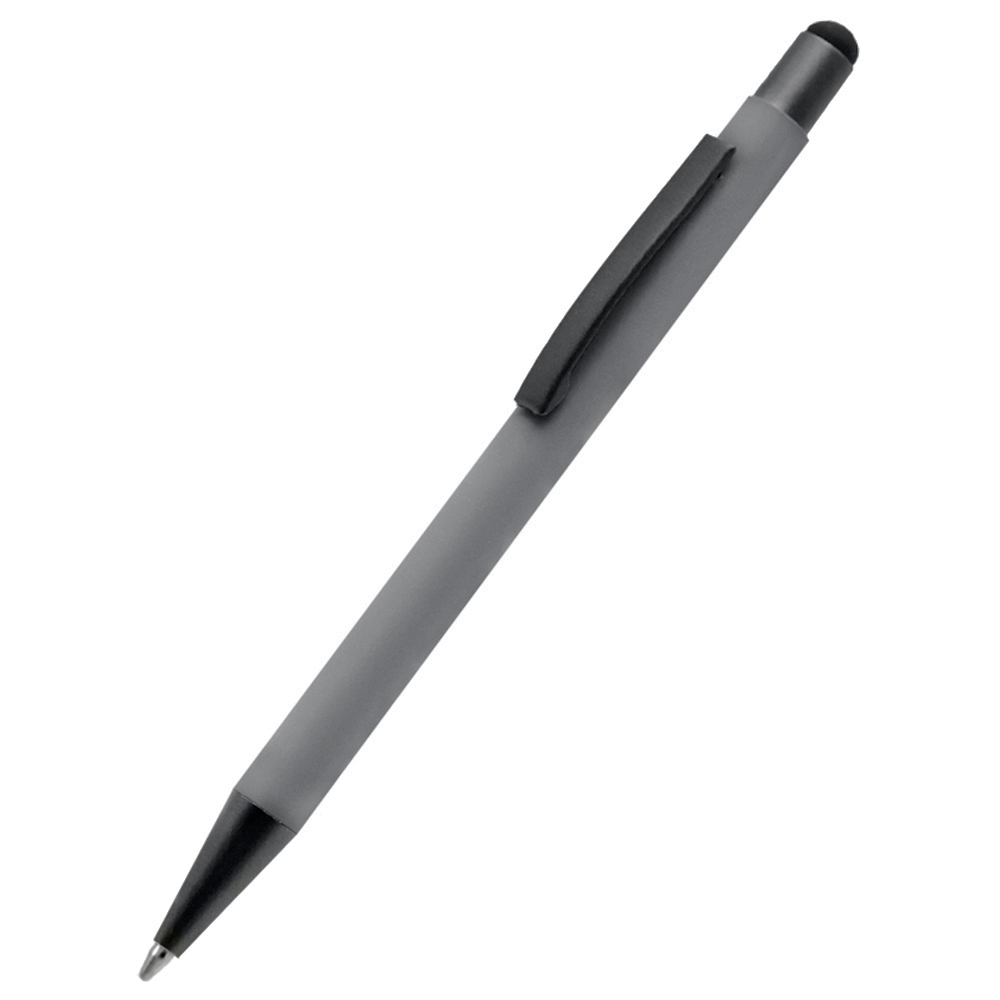 Ручка металлическая Story софт-тач, светло-серая