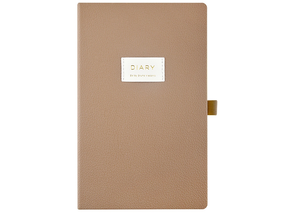 Ежедневник недатированный А5 Total beige с нашивкой, бежевый Ежедневник недатированный А5 Total beige с нашивкой, бежевый