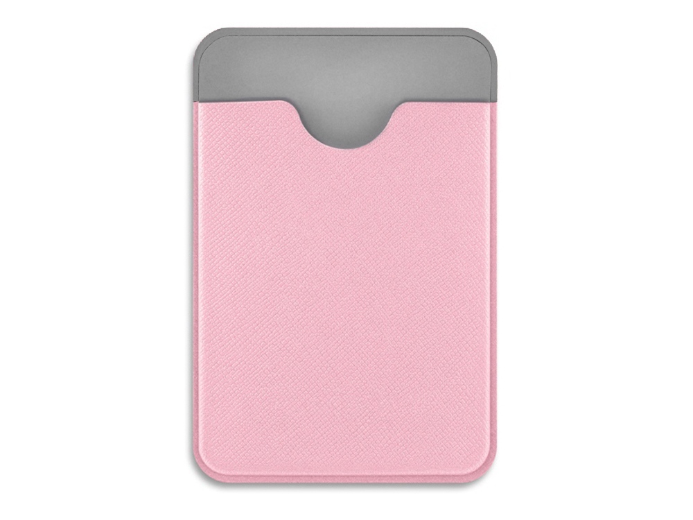 Чехол-картхолдер Favor на клеевой основе на телефон для пластиковых карт и и карт доступа, розовый