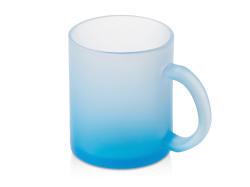 Стеклянная матовая кружка Омбре с градиентом для сублимации, синий