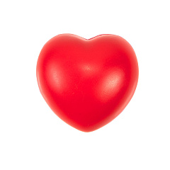 Антистресс  "Сердце"; красный; 7,2 х 7 х 5,1 см; вспененный каучук;