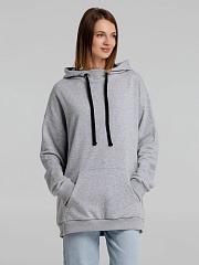Худи оверсайз «Чистая соль», серый меланж