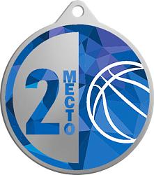 Медаль баскетбол 2 место