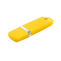 Флешка Shape с покрытием Софт Тач 16 GB, желтая Флешка Shape с покрытием Софт Тач 16 GB, желтая