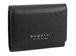 Кошелёк женский BUGATTI Linda, чёрный, натуральная воловья кожа, 12х3х9,5 см Кошелёк женский BUGATTI Linda, чёрный, натуральная воловья кожа, 12х3х9,5 см
