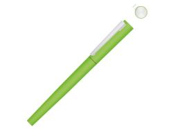 Ручка металлическая роллер Brush R GUM soft-touch с зеркальной гравировкой, зеленое яблоко Ручка металлическая роллер Brush R GUM soft-touch с зеркальной гравировкой, зеленое яблоко