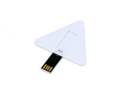 USB-флешка на 64 ГБ в виде пластиковой карточки треугольной формы, белый USB-флешка на 64 ГБ в виде пластиковой карточки треугольной формы, белый