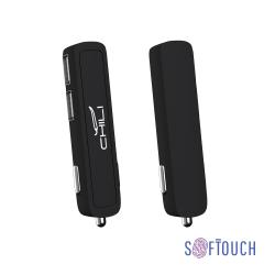 Автомобильное зарядное устройство "Slam" с 2-мя разъёмами USB, покрытие soft touch Автомобильное зарядное устройство "Slam" с 2-мя разъёмами USB, покрытие soft touch
