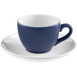 Чайная пара Cozy Morning, синяя с белым Чайная пара Cozy Morning, синяя с белым
