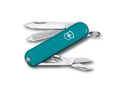 Нож-брелок VICTORINOX Classic SD Colors Mountain Lake, 58 мм, 7 функций, тёмно-бирюзовый Нож-брелок VICTORINOX Classic SD Colors Mountain Lake, 58 мм, 7 функций, тёмно-бирюзовый
