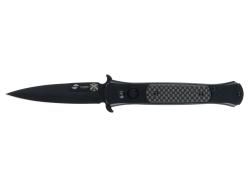 Нож складной Stinger, 118 мм, (черный), материал рукояти: нержавеющая сталь, карбон Нож складной Stinger, 118 мм, (черный), материал рукояти: нержавеющая сталь, карбон
