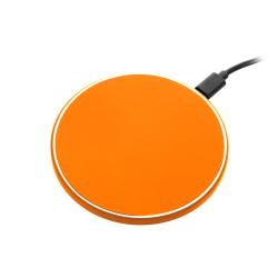 Беспроводное зарядное устройство с подсветкой 15W Auris, оранжевое Беспроводное зарядное устройство с подсветкой 15W Auris, оранжевое