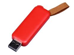 USB-флешка промо на 8 Гб прямоугольной формы, выдвижной механизм, красный USB-флешка промо на 8 Гб прямоугольной формы, выдвижной механизм, красный