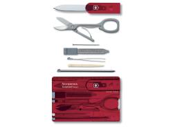 Швейцарская карточка VICTORINOX SwissCard Classic, 10 функций, полупрозрачная красная Швейцарская карточка VICTORINOX SwissCard Classic, 10 функций, полупрозрачная красная