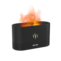 Светодиодный USB увлажнитель-ароматизатор Flame, черный Светодиодный USB увлажнитель-ароматизатор Flame, черный