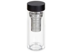 Стеклянная термобутылка Glassir, 500мл, черный Стеклянная термобутылка Glassir, 500мл, черный