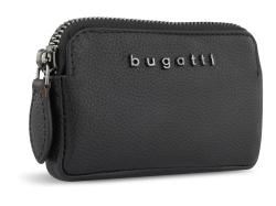 Ключница BUGATTI Bella, чёрная, воловья кожа/полиэстер, 12х1,5х7 см Ключница BUGATTI Bella, чёрная, воловья кожа/полиэстер, 12х1,5х7 см