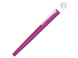 Ручка металлическая роллер Brush R GUM soft-touch с зеркальной гравировкой, розовый Ручка металлическая роллер Brush R GUM soft-touch с зеркальной гравировкой, розовый