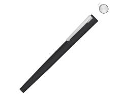 Ручка металлическая роллер Brush R GUM soft-touch с зеркальной гравировкой, черный Ручка металлическая роллер Brush R GUM soft-touch с зеркальной гравировкой, черный