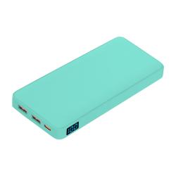 Внешний аккумулятор с подсветкой Ancor PD Plus 10000 mAh, бирюзовый Внешний аккумулятор с подсветкой Ancor PD Plus 10000 mAh, бирюзовый