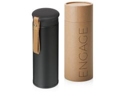 Вакуумный термос Engage, 450 мл, тубус, черный Вакуумный термос Engage, 450 мл, тубус, черный