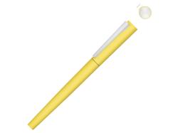 Ручка металлическая роллер Brush R GUM soft-touch с зеркальной гравировкой, желтый Ручка металлическая роллер Brush R GUM soft-touch с зеркальной гравировкой, желтый