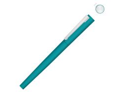 Ручка металлическая роллер Brush R GUM soft-touch с зеркальной гравировкой, бирюзовый Ручка металлическая роллер Brush R GUM soft-touch с зеркальной гравировкой, бирюзовый
