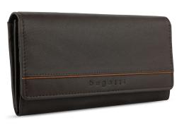 Кошелёк женский BUGATTI Banda, с защитой RFID, коричневый, кожа/полиэстер, 18,5х2,5х9,5 см Кошелёк женский BUGATTI Banda, с защитой RFID, коричневый, кожа/полиэстер, 18,5х2,5х9,5 см