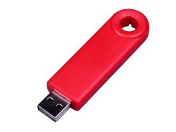 USB-флешка промо на 8 Гб прямоугольной формы, выдвижной механизм, красный USB-флешка промо на 8 Гб прямоугольной формы, выдвижной механизм, красный