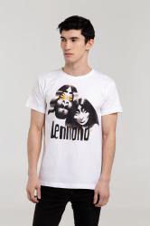 Футболка «Меламед. John Lennon, Yoko Ono», белая Футболка «Меламед. John Lennon, Yoko Ono», белая