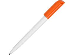 Ручка пластиковая шариковая Миллениум Color CLP, белый/оранжевый Ручка пластиковая шариковая Миллениум Color CLP, белый/оранжевый