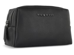 Косметичка BUGATTI Bella, чёрная, воловья кожа/полиэстер, 19х8,5х11 см Косметичка BUGATTI Bella, чёрная, воловья кожа/полиэстер, 19х8,5х11 см