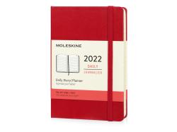 Ежедневник Moleskine Classic (2022), Pocket (9х14), красный, твердая обложка Ежедневник Moleskine Classic (2022), Pocket (9х14), красный, твердая обложка