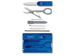 Швейцарская карточка VICTORINOX SwissCard Classic, 10 функций, полупрозрачная синяя Швейцарская карточка VICTORINOX SwissCard Classic, 10 функций, полупрозрачная синяя
